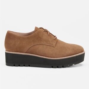 Eileen Fisher | Eddy Mélange Herringbone Platform Oxford size 6